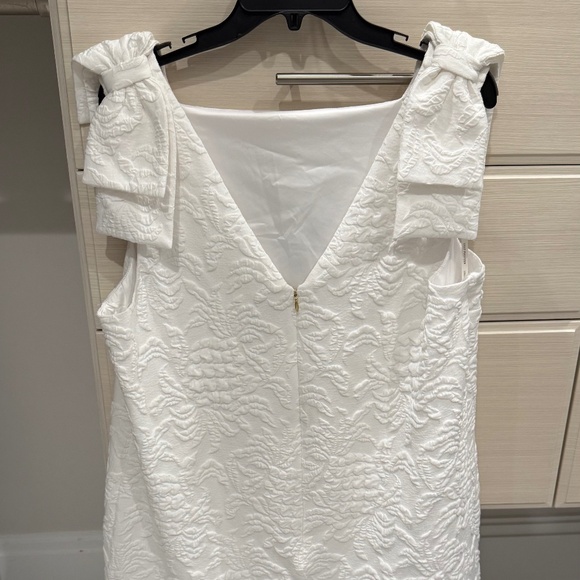 Lilly Pulitzer White Carmine Pucker Jacquard Minidress NWT Size 14 - Picture 3 of 6